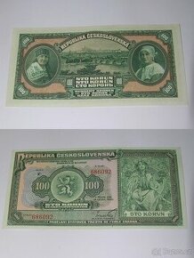 Kopie vzácných 1 republikových bankovek - Mucha - - 1