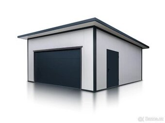 Zateplená garáž zo sendvičového panelu 6x6m. - 1