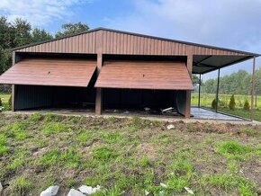 Plechová garáž 6x5 s přístřeškem 2x5