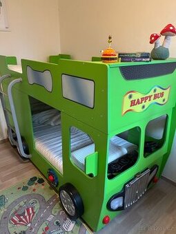 Detska patrová postel Happy Bus