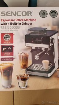 Kávovar, Pákové espresso, 20 barů, kovový mlýnek,Hot&Cold