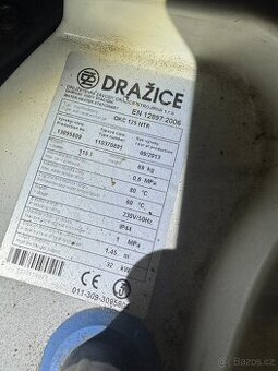 Bojler DRAŽICE OKC 125 NTR – nový, nepoužitý, pouze výměník