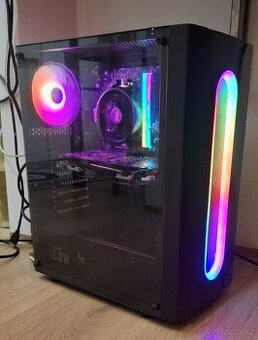 Herní PC Ryzen 3 + RX 580 8GB, RGB podsvícení, Windows 11