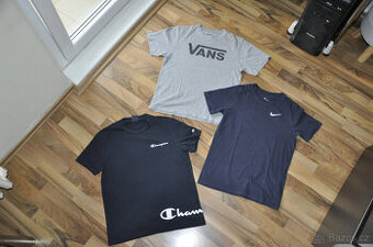 chlapecká trika Nike, Vans, Champion vel. 12-14 let