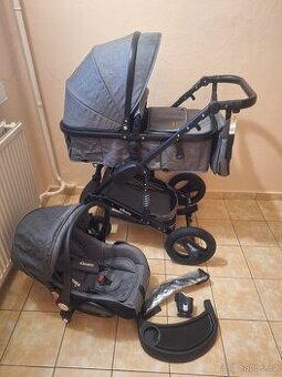 Nový kočárek  Kudiku šedý 3v1