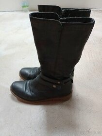 Dívčí kožené kozačky vel. 35