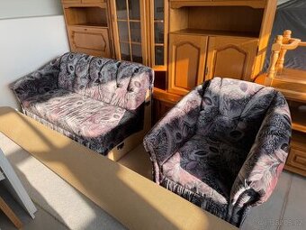 Rohová rozkládací sedačka