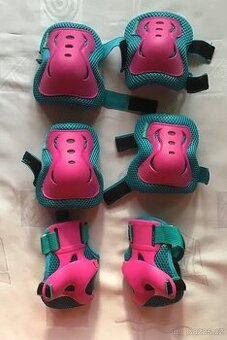 Nové dívčí chrániče na lokty, kolena a zápěstí = 80 Kč