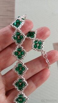 Skleněný náramek bižuterie nový