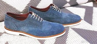 NOVÉ LUXUSNÍ KOŽENÉ MOKASÍNY - LONDON BROGUES - vel. 43