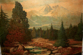 Oldřich Muller horská krajina olej plátno 58 x 72 cm