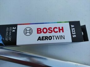 Nové stěrače Bosch AeroTwin A 523 S 650+450 jen rozbalené