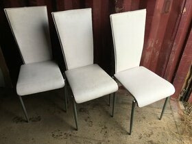 3x jídelní koženkové židle (cena za sadu) - 1
