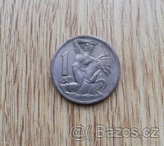 mince 1 koruna ČSR 1937