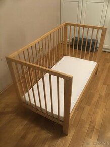 Dětská postylka IKEA s matracem 124x66 cm