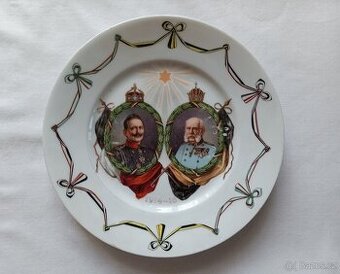 Porcelánový talíř  - Franc Josef, Rakousko Uhersko, 1914 - 6