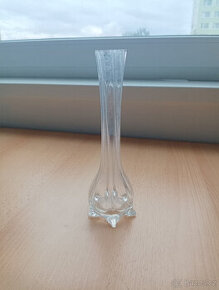 Retro skleněná vázička - velmi zajímavý tvar (vintage)