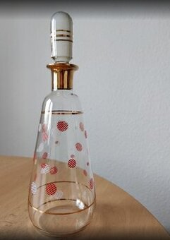 retro čs. skl. karafa v brusel. stylu BOROCRYSTAL
