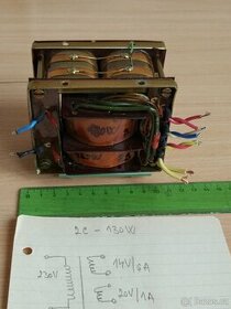 130W trafo, jádro 2xC