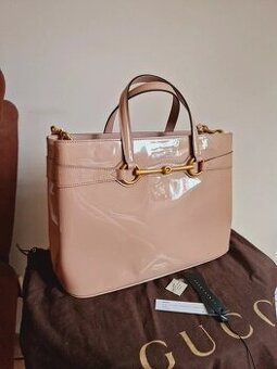 Lakovaná béžová/bude kabelka Gucci