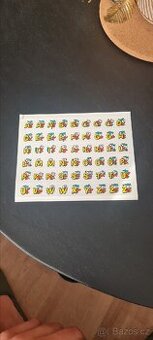 Retro arch samolepek abecedy