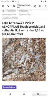 Prodám top fólií na stavbu bazenu Renolit Alkopran 3000 touc