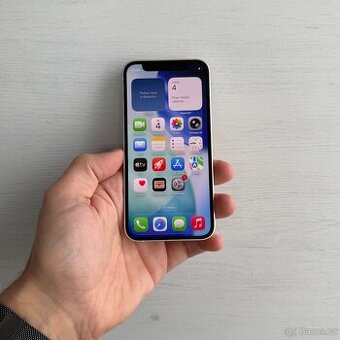 APPLE IPHONE 12 MINI 64GB BÍLÝ, ZÁRUKA, 100% BATERIE