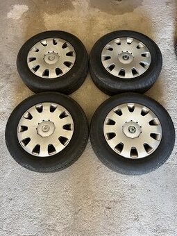 Plechové disky 5x100 + pneu Pirelli 195/65 r15