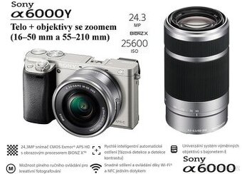 Sony A6000Y Sada 24 MpFullHDVWIFI 2000 Exp.
