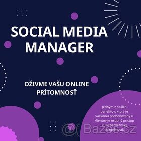 Social media manager (manažer sociálních médií a grafik)