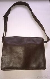 Luxusní pánská kožená taška přes rameno hnědá -Gerard H. - 1