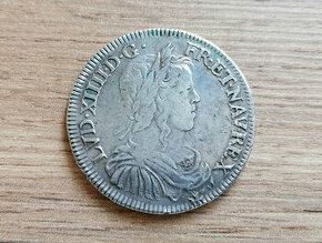 Stříbro 1/2 Ecu 1646 Ludvík XIV. francouzská stříbrná mince