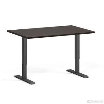 Černý elektrický polohovací stůl 160x80