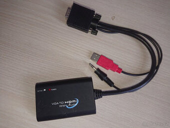 Převodník VGA na HDMI se zvukem