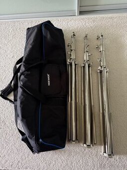 Neewer 3× Heavy Duty ocelový stativ pro světla + brašna - 1