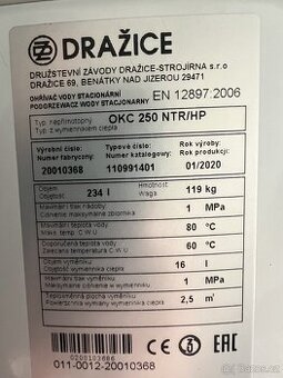 Dražice OKC 250 NTR/HP ohřívač vody