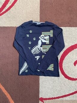 Modré tričko s dlouhým rukávem 158/164