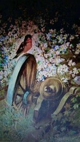 Alois Wedlich Valdštýnův dvůr Železnice olej plátno