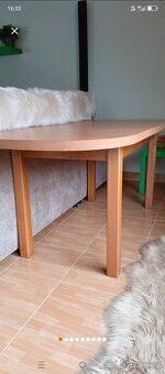 Jídelní rozkládací stůl odstín olše délka 160/200 cm