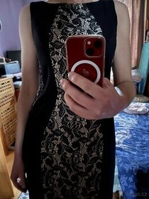 pouzdrové černé šaty vel.38