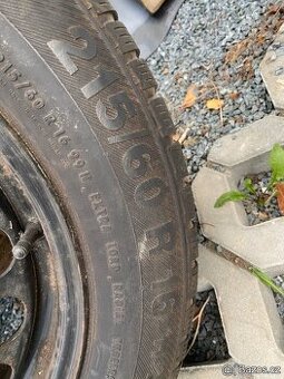 Plechové disky 16” 5x112 a zimní pneu 215/60/R16