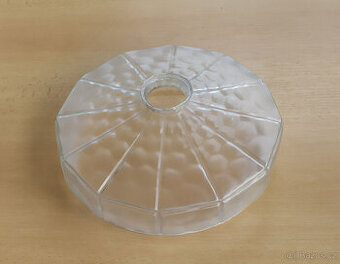 Dobové pískované stínidlo na lustr / stahovačku