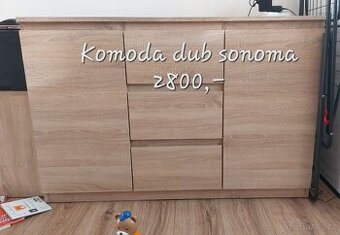 Komoda se 3 zásuvkami Carlos, dub sonoma, 120 cm