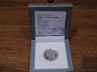 Dukát českého palladia ČM 2022 PROOF
