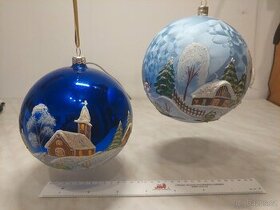 ozdoby vánoční-koule malované - 1