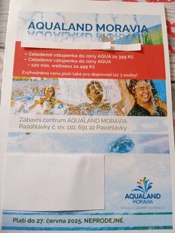Celodenní vstupenka Aqualand Moravia