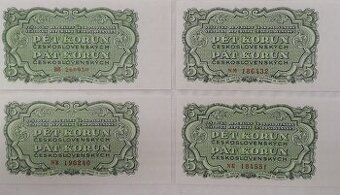 5korun Československých 1953 UNC