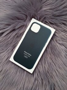 Iphone 14 plus kožený kryt piniově zelená