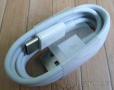 Datový a nabíjecí USB kabel typ C - bílý
