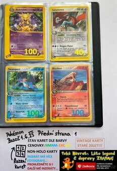 Kusové karty TCG Pokémon STARÉ PŘES 20LET (ORIGINÁL)